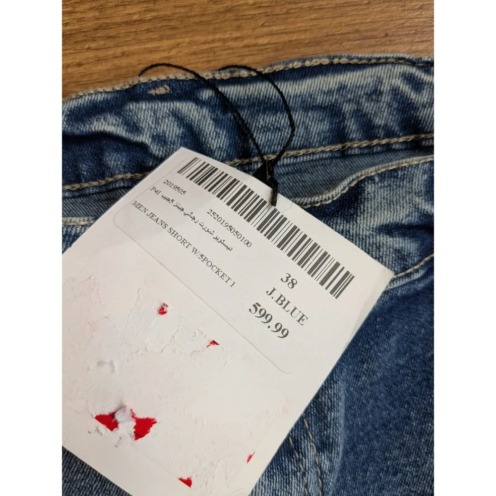 NWT DSQUARED2 Men Blue Washed‎ Denim Jeans Shorts Casual Wear Fits 33W READ